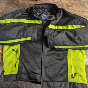 3XL BILT Textile Motorcycle Jacket Black W/ Yellow and upgraded D30 armor pads